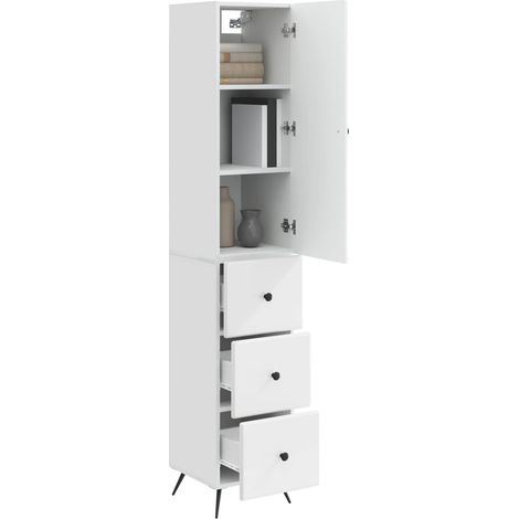 Set di armadi 2 pz Bianco Lucido 34,5 x 34,5 x 90 cm DAS635073 (1/5)