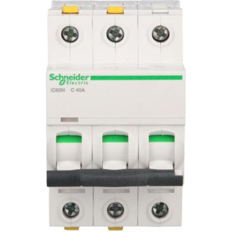 Interruptor automático 3P C 40A 6kA CA iC60N-C40-3 Acti9 A9F04340
