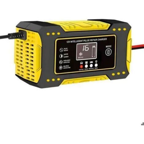 Chargeur de batterie voiture et moto - - 12V - 6V - 6A - Compatibilité batteries plomb-acide - Charge rapide
