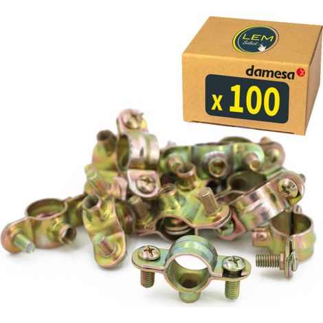 Collier de serrage sim T Ø14 - fixation Atlas plomb (lot de 100) (1/4)