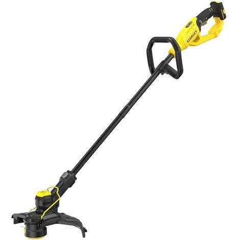 Stanley V20 Cordless Grass String Strimmer, with Edge Protector, Without Battery and Charger, 18V, STCST933B-XJ