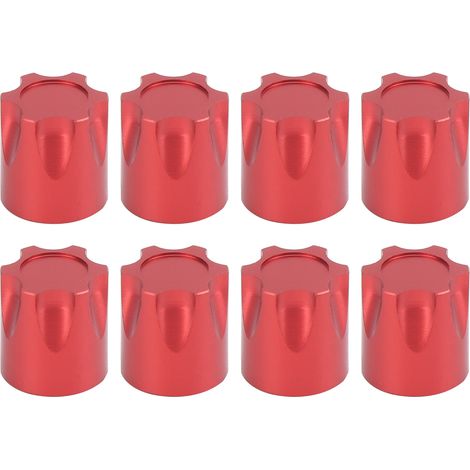8pcs adaptateur d'écrou M4 pour jante de roue RC, capuchon central pour Traxxas/HSP/Axial SCX10 D90 1/10 voiture RC rouge (1/5)