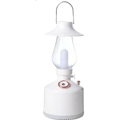 Humidificateur d'air sans fil (blanc) avec diffuseur d'arômes, huile essentielle rechargeable et lumière à 7 couleurs (1/5)