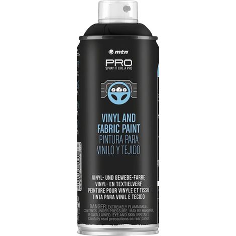 Pintura en aerosol para volantes de cuero, vinilo negro mate, 400 ml, mtn Pro (1/4)