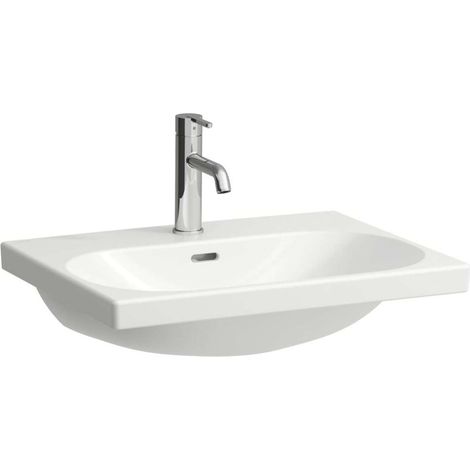 Laufen Waschtisch LUA 460x600x180mm, Weiß, 1 Hahnloch, mit Überlauf (1/3)