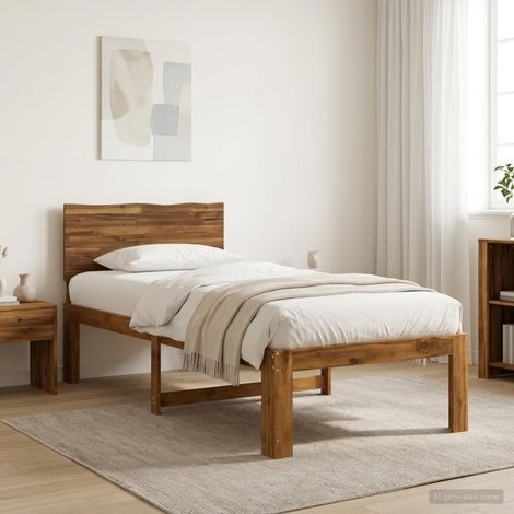 Letto Singolo con Testiera ROSTOCK Naturale 75 x 190 cm vidaXL (1/5)