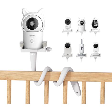 1 Support Universel Flexible,Accessoires Babyphone,Clip Rotation 360,Culot 1/4 Pouce,Chambre Bébé