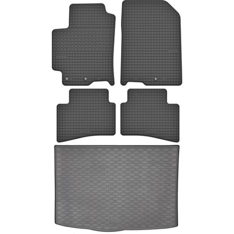 Kia Stonic Crossover (2017–2021) – SET: Gummifußmatten + Kofferraummatte (1/5)