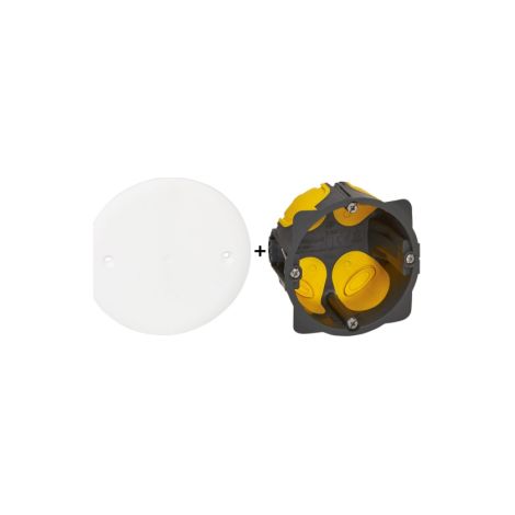 Legrand Batibox - Bou00eete encastru00e9e BBC P40 + Couvercle universel D85mm - 080021L+080180 (1/3)