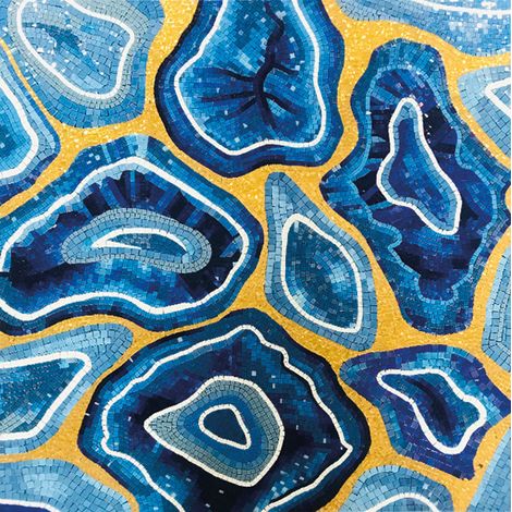 Mosaïque Blue Agate – 110×110 cm (1/5)