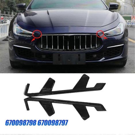 Paar Frontstoßstangen-Zierplattenhalterung 670098798 670098797 für Maserati Ghibli 2018-2020 Scheinwerfer Si
