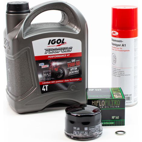 Kit Entretien Vidange Standard pour APRILIA DORSODURO 1200 de 2011 à 2018 - IGOL PROPULS PERFORMANCE 15W50 4L