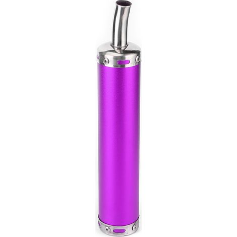 Silencieux d'échappement en acier inoxydable 20 mm/0,8 pouce, pièce de rechange pour motos deux temps (violet). (1/5)