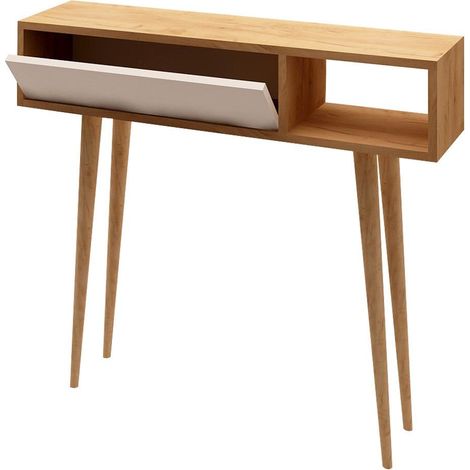 Holzkonsole "Oseyo" - 100 x 30 x 94 cm - Braun