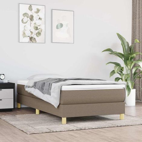 Boxspringbettgestell Taupe 80x200 cm Stoff