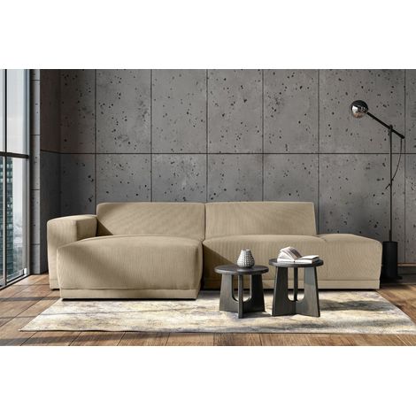 KONSIMO MUDI Ecksofa Links in moderner Optik mit hochwertigem Kaltschaum , beige (1/5)