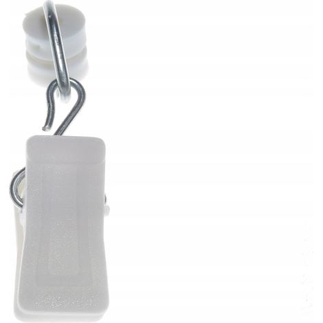 Gardinenstangenclips für Aluminium-Gardinenstangen, 50 Stück, Weiß (1/5)