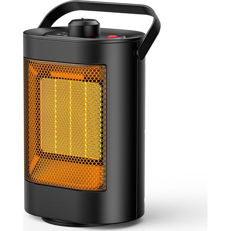 1500W Auxiliary Heater, Mini PTC Energy-Saving Electric Fan Heater, Quiet Operation, 3 Heat Settings, Multiple Protections - For Bathroom, Office, Living Room