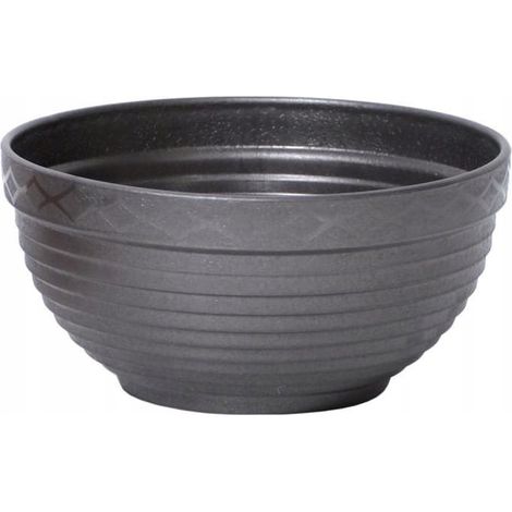 Pot de fleurs en plastique graphite, coupe 34 x 13,6 cm DMS08
