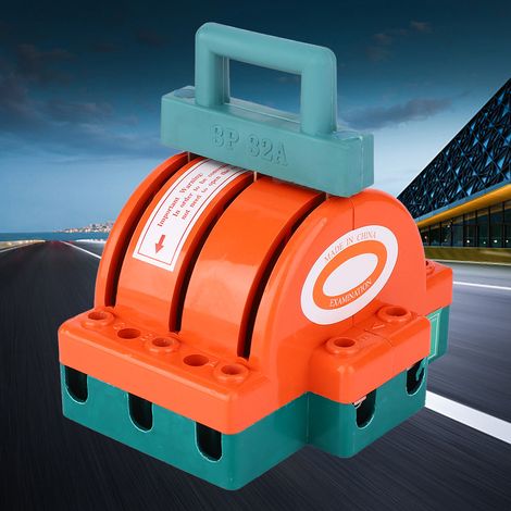 Interrupteur à lames doubles repliables, orange-rouge, connexion tripolaire, alimentation 32 A (1/5)