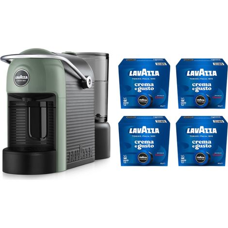 Lavazza, A Modo Mio Jolie Evo, Macchina per Caffè Realizzata con 36% di Plastica Riciclata, Macchina Espresso con 64 Capsule Lavazza, A Modo Mio Crema e Gusto Classico Incluse, Verde (1/5)