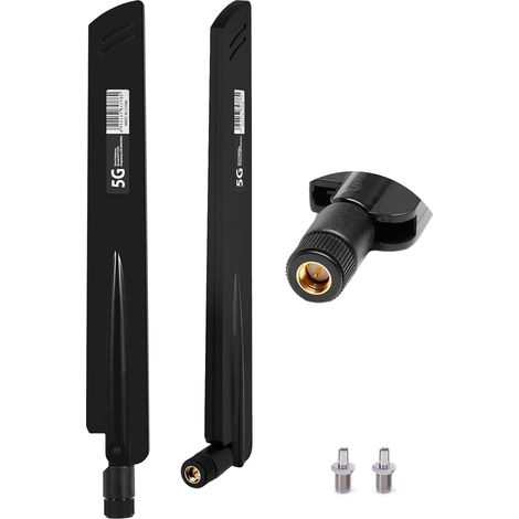Antenne 5G LTE 18DBI Intérieur SMA / TS9 Mâle Omnidirectionnelle Signal WiFi Antenne Amplificateur,3G/4G/5G/GSM/GPRS,pour Routeur Réseau sans Fil,PCI,Caméra IP,Booster WiFi,Caméra Sécurité WiFi-Noir (1/5)