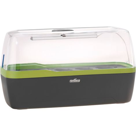 Romberg BOQUBE L Plus LED Gewächshaus & Pflanzkasten-System 41x17x23cm anthrazit/sommergrün (1/4)