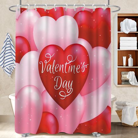 Rideau de douche tissu polyester 180x180 À œillets renforcés housse de baignoire pour idéal location saisonnière (1/5)