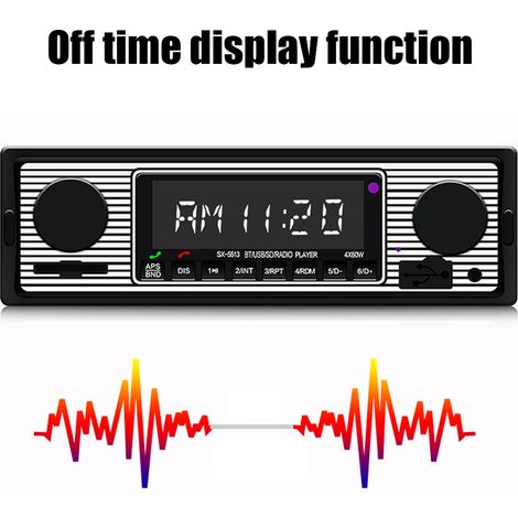 BT Vintage Radio lecteur MP3 stéréo USB AUX voiture Audio U disque (1/5)