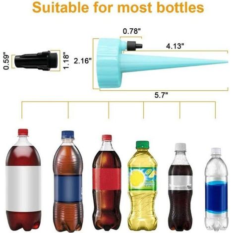 Tropfbewässerungsset, automatisches Bewässerungssystem für Pflanzen, verstellbarer Tropfer für Gießflasche (1/4)