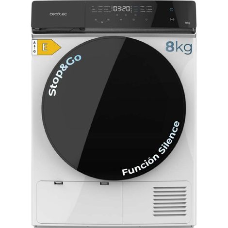 Cecotec Sèche-linge deVêtements 8Kg Pompe de de Bolero DressCode Dry 8400 Max+. Equivalent Classe A++, Touch Control, 15 Programmes, Séchage automatique, Repassage facile, Stop&Go, Tambour en acier