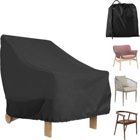 Gartenstuhl-Überzug – 1 Stück – 210D Oxford-Gewebe – wasserdicht und UV-beständig – für Terrasse und Balkon – 80 x 85 x 91 cm (1/5)
