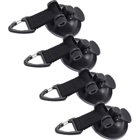 Duokon ventouses robustes 4 pièces voiture tente ventouse haute résistance léger facile à installer Portable ventouses pour