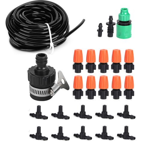 Kit d'arrosage goutte à goutte 10m pour jardin, serre et agriculture – Système automatique avec tuyau d'irrigation (1/5)