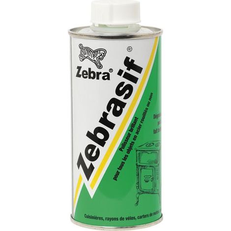 Liquide nettoyant pour acier et fonte 200ml – Dégraisse et fait briller – Application facile avec chiffon – Protection contre l'oxydation – Zebra (1/4)