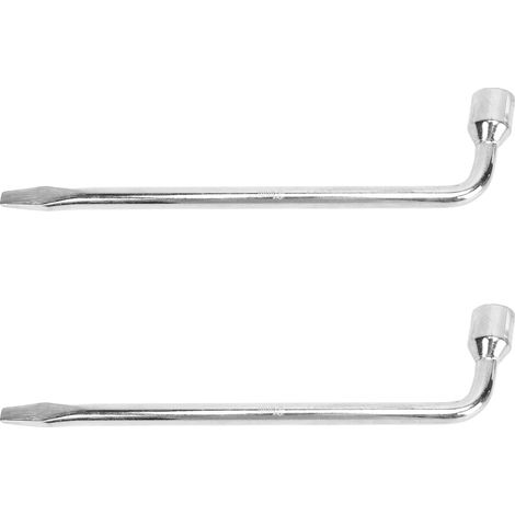 2 Stück 21 mm Radmutternschlüssel für Auto-Ersatzreifen, L-förmiger Sechskantschlüssel mit Schlitz, Steckschlüssel für Auto (1/5)
