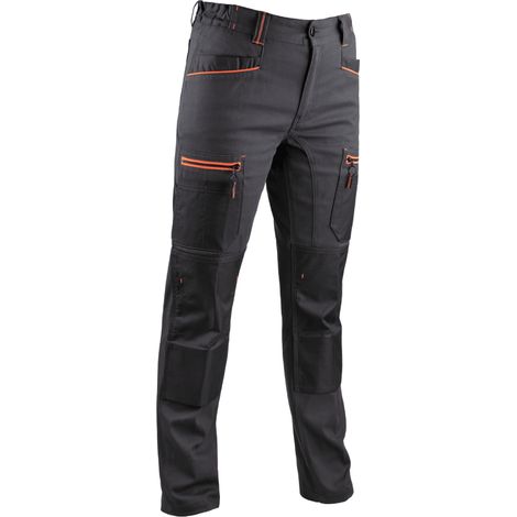 Pantalon Charlotte multipoches bicolore femme LMA - Couleur Noir/Gris - Taille Vêtement 36 (1/2)