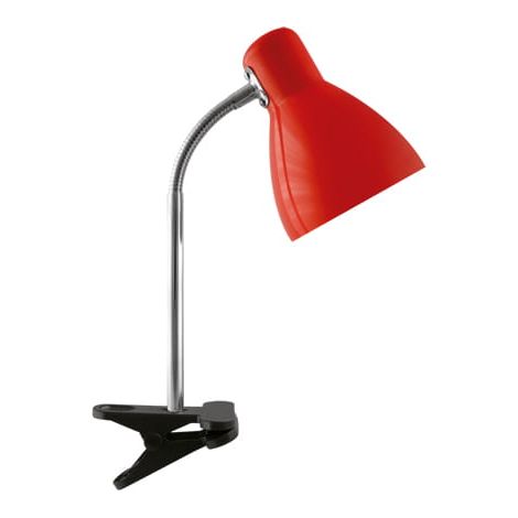 Lámpara de lectura con pinza 15W roja kati E27 pinza Ideus 02862