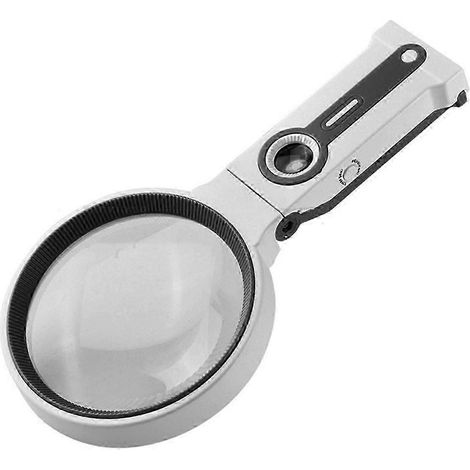 Loupe pliante portable 10X rechargeable avec éclairage LED pour bijoux et 37 LED (1/5)