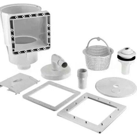 Green Mobility-Kit d'écumoire de surface et buse d'aspiration pour piscines – Écumoire intégrée – avec grand panier d'aspiration et de récupération des impuretés (1/4)