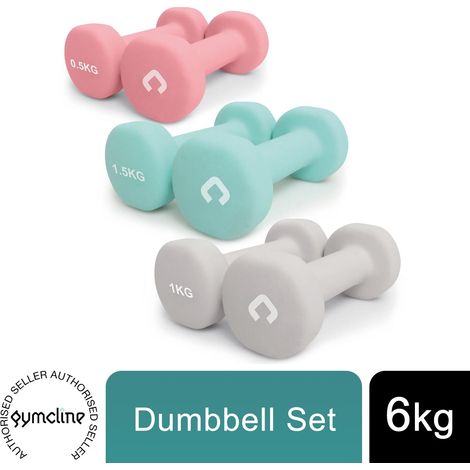 Gymcline Dumbbell Set 6KG w/ Robust Design for Beginners Cardio Workout Training (1/5)