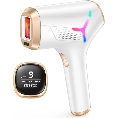 Épilateur à Lumière Pulsée IPL 22J, 9 Niveaux d’Énergie, Écran LCD, 999,999 Flashs, 3 Modes Laser Épilation à Domicile pour Corps, Aisselles, Maillot et Jambes, GLY03 (1/5)