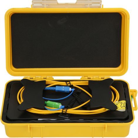 Boîtier d'extension de câble OTDR 1KM monomode pour câble de lancement et fibre optique (1/5)