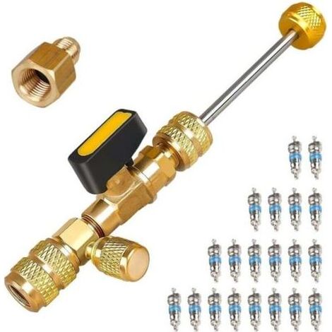 Kit d'outils professionnels de démontage et d'installation de noyau de valve SAE double taille 1/4\ (1/4)