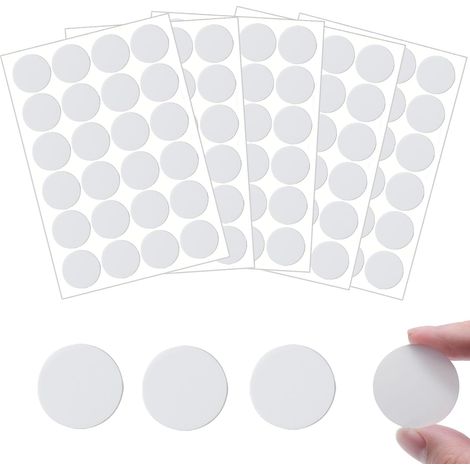 120 Pcs Cache Vis Blanc 30mm PVC Cache Trou Meuble Cache Vis Adhesif (1/5)