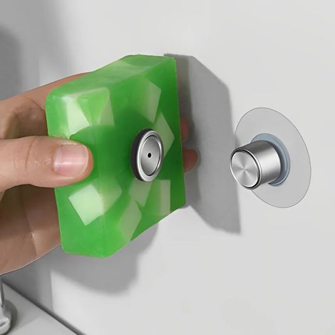 Magnetisches Seifenschalen-Set (2-teilig), Saugnapf-Design, starke Haftung, kann ohne Bohren im Badezimmer oder in der Küche installiert werden, hergestellt aus Edelstahlmagneten.