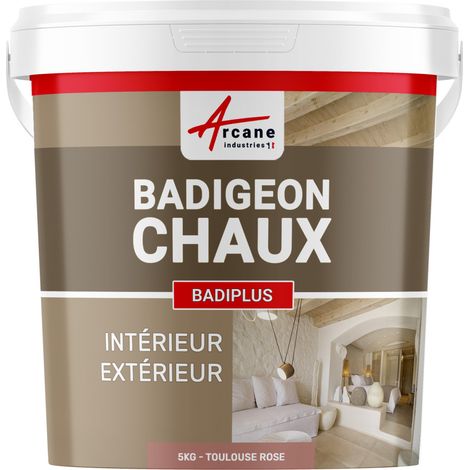 Arcane Industries – Badigeon à la chaux 5 kg – Décoration intérieure et extérieure – Finition mate et lisse – Pour pièces humides – Couverture jusqu'à 25 m²
