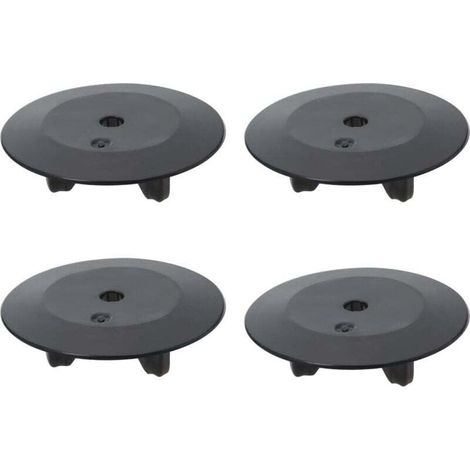 Lot de 4 joints en caoutchouc pour couvercles d'évier (compatibles avec les accessoires de cuisine, noir 55 mm) (1/4)