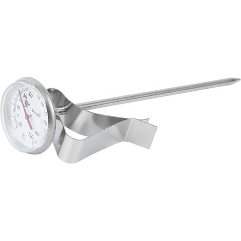 Verstellbares Hängethermometer für Kaffeeschaum mit Clip, Temperaturanzeige, Küchenhelfer, kurze Ausführung (1/5)