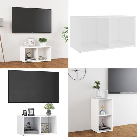 TV-Schrank Weiß 72x35x36,5 cm Holzwerkstoff - Wohnzimmer - Schrank (1/5)